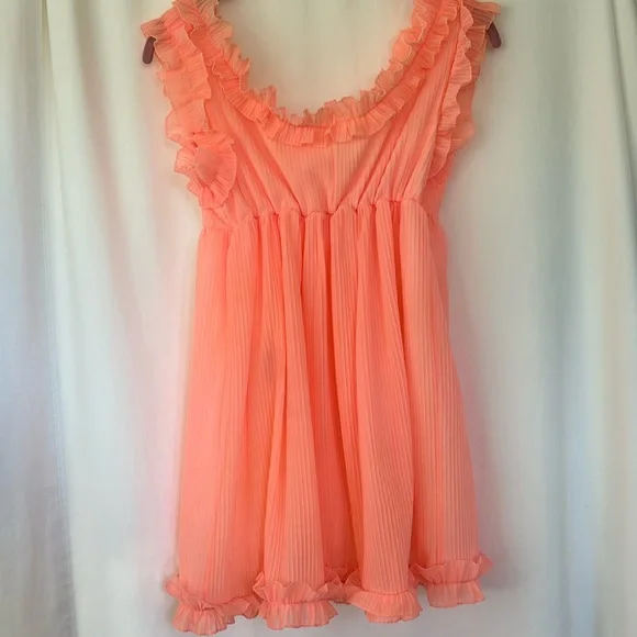 ISATEX Creamsicle Orange Vintage Babydoll Lingerie or Sleepwear Size M - Picture 3 of 6